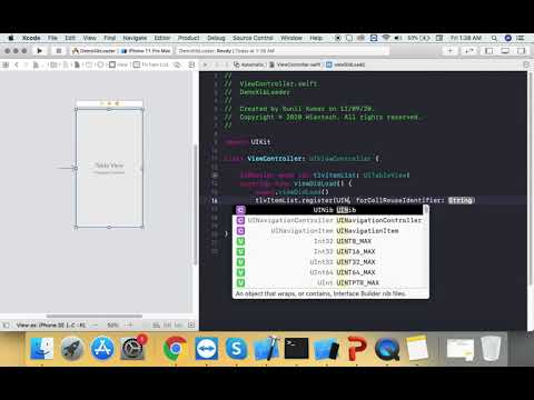 How to create Xib cell and load to the UITableView?