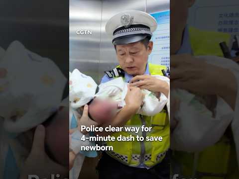Police clear way for 4-minute dash to save newborn