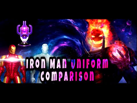 Marvel Future Fight | Ironman Uniform Comparison GBR Testing With CTP Of Rage