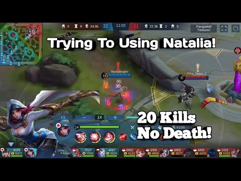 TRYING TO USING NATALIA! 20KILLS NO DEATH! GAME PLAY NATALIA BY iFaqih mlbb | Mobile Legends