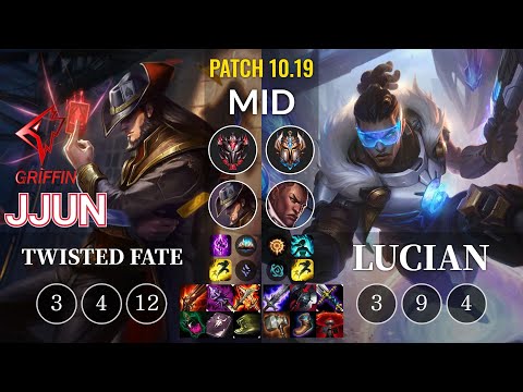 GRF jjun Twisted Fate vs Lucian Mid - KR Patch 10.19