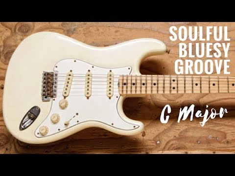 Soulful Bluesy Groove | Guitar Backing Track Jam in C