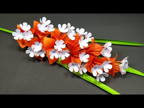 Flower with Paper: How to Make Flower with Paper | Stick Flower Tutorial | Jarine's Crafty Creation Video