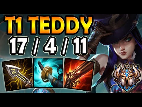 T1 Teddy CAITLYN vs EZREAL ADC - Patch 10.16 Ranked Korea ✔️