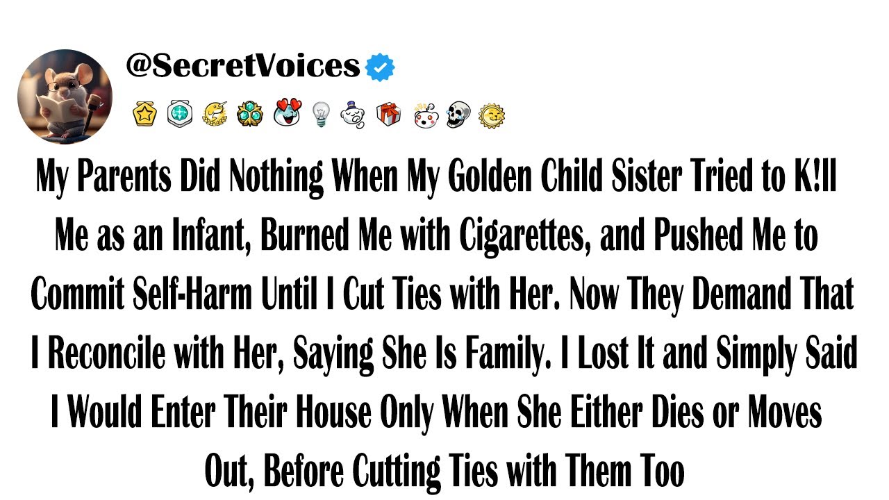 My Parents Did Nothing When My Golden Child Sister Tried to K!ll Me as an Infant, Burned Me with ...