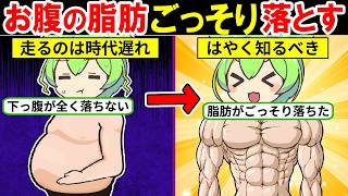 お腹の脂肪を最速で落とす方法6選！下っ腹や体脂肪率を減らすにはランニングよりも●●して！【ずんだもんで解説】