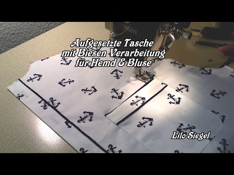 Aufgesetzte Tasche mit Biesen für Hemd und Bluse - Lilo Siegel
