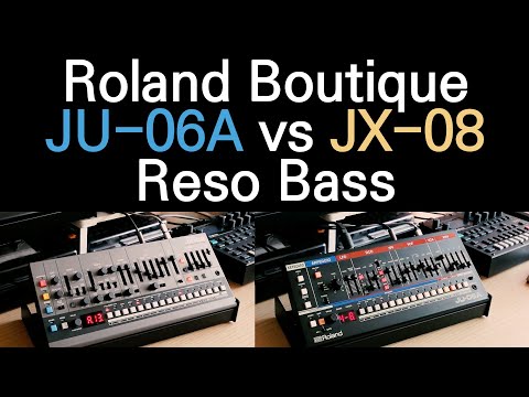 Roland Boutique JU-06A vs JX-08 - Reso Bass (Sound Demo)