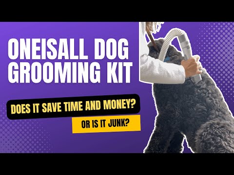 oneisall Dog Grooming Vacuum - 15000Pa Suction, Captures 99% Pet Hair to Reduce Shedding, Dog Grooming Clippers & Quiet Brush (≤59dB) with 4 Accessories, 2L Dust Canister for Home Cleaning video review thumbnail