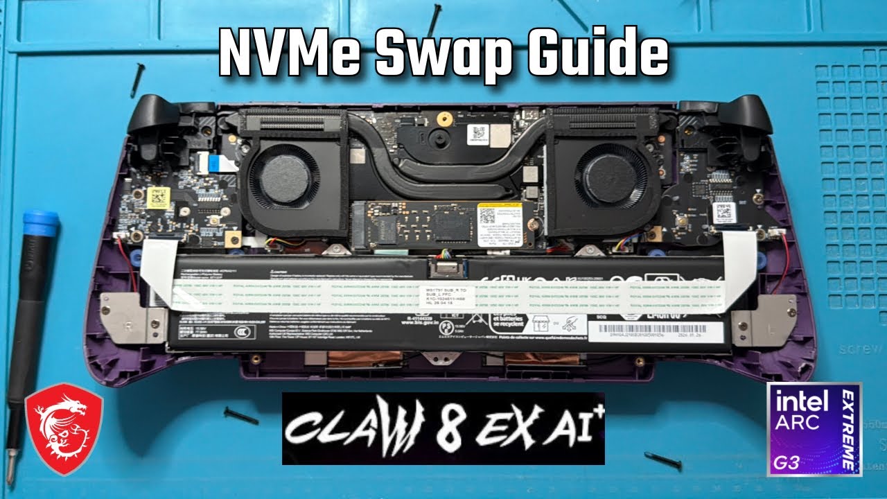 MSI Claw 8 EX SSD Upgrade Guide and Recovery Install Options