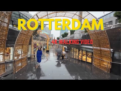 Rotterdam 4K 60fps Walking Video | Walking in Rotterdam Netherlands