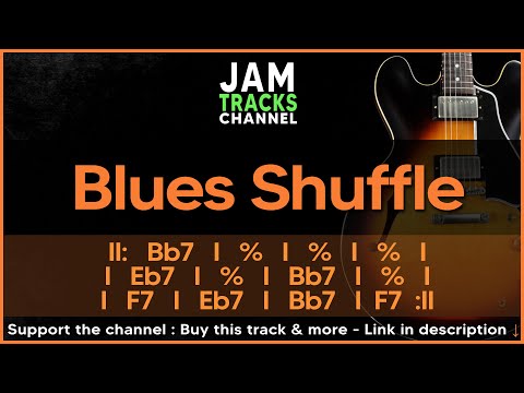 Blues Shuffle Guitar Backing Track in Bb