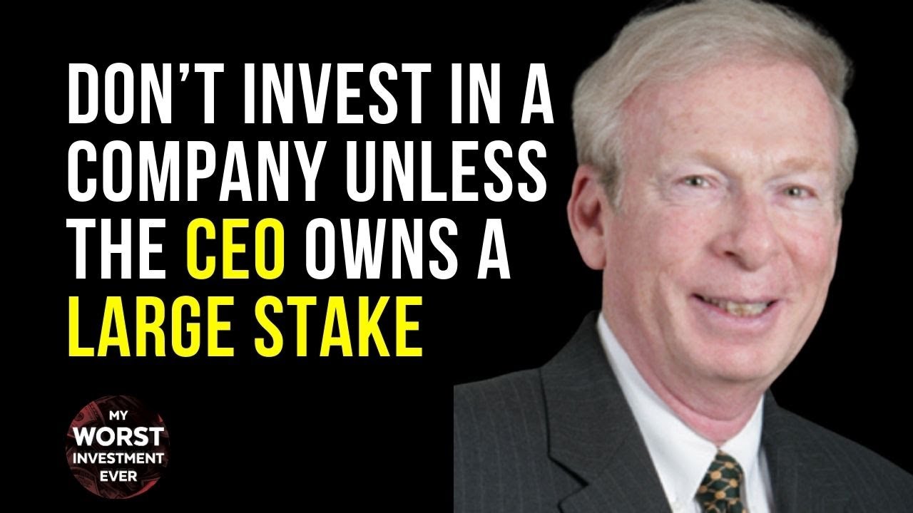 Don't Invest in a Company Unless the CEO Owns a Large Stake l ...