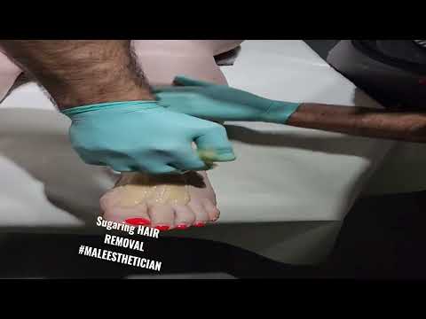 SUGARING|Lower Leg| #maleesthetician #sugahpapa|Winter2023