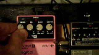 Video thumbnail for Boss DC3 Digital Space-D Dimension demo by basscajon