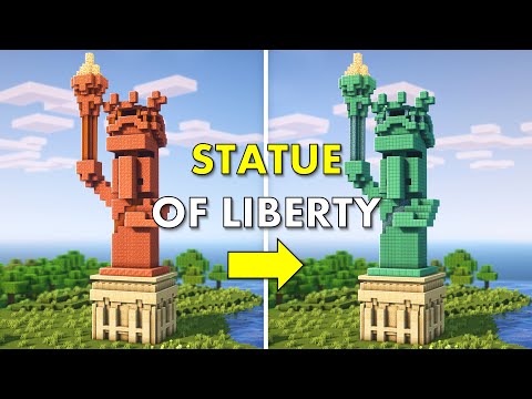 Minecraft | How to build the Statue of Liberty | Tutorial