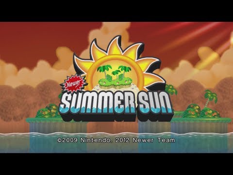 Newer Super Mario Bros. Wii - Summer Sun Complete Walkthrough (100%)