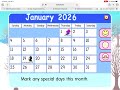 Starfall Make A Calendar January 2026