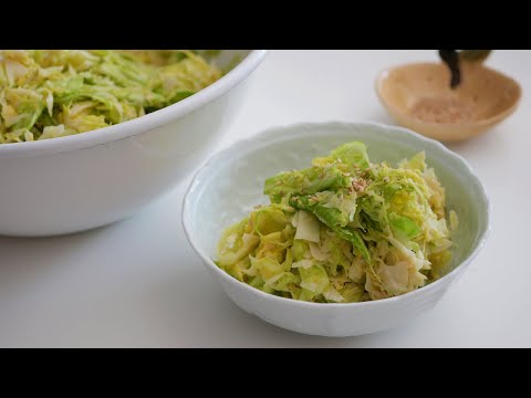 「まるめし」味付けは極シンプル和風コールスロー | Japanese style Simple Coleslaw