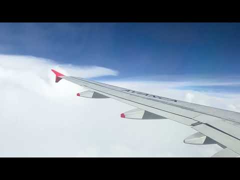 Flying over Colombia and Peru Region