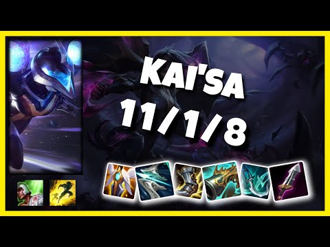 Kai'Sa Gameplay Challenger Replay S11 - 11.2 Bot Lane (11/1/8) - KOREAN