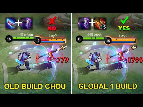 I FINALLY FOUND GLOBAL 1 BUILD CHOU (wtf damage)… - Mobile Legends