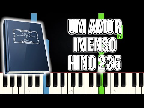 Hino CCB 235 Um Amor Imenso VERSÃO FÁCIL Piano e Teclado Tutorial