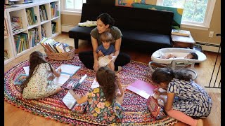 First Day of Homeschool Mom of 5