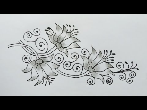 Beautiful Noksa design step by step | pencil drawing