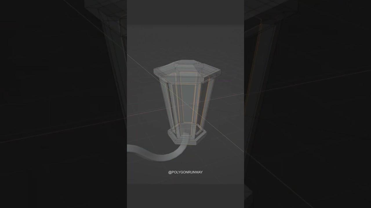 Modeling a stylized street lamp in Blender 3D #3dillustration #b3d #3drender #blender3d