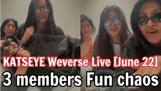 Download lagu All sub, KATSEYE Weverse Live [June 22, 2025]. 3 members Sophia, Lara and Yoonchae. Fun chaos. mp3