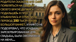 МНЕ ЗАПРЕТИЛИ ПРИЙТИ НА СВАДЬБУ… НО ОНИ НЕ ЗНАЛИ, ЧТО УСАДЬБА БЫЛА МОЕЙ!
