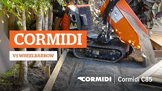 How fast can a Cormidi C85 tracked dumper shift a cube of soil?