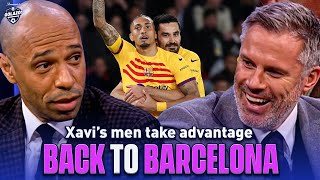 Thierry Henry, Micah &amp; Carragher REACT as Barcelona take advantage | UCL Today | CBS Sports