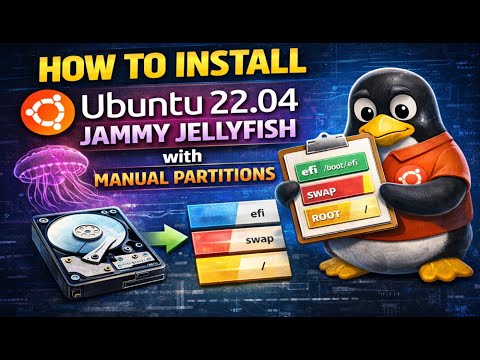 How to Install Ubuntu 22.04 Jammy Jellyfish with Manual Partitions | Ubuntu Manual Partitions Linux
