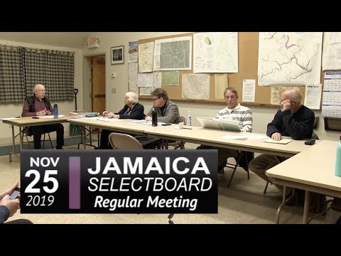 Jamaica Selectboard Mtg 11/25/19