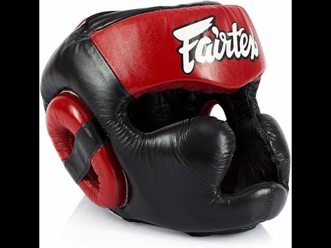 Боксерский шлем Fairtex HG13 Black Red XL для бокса муай тай и кикбоксинга из натуральной кожи - фото 1 - id-p3133780098