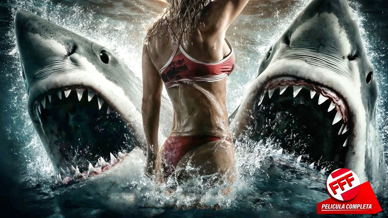 DOBLE MUERTE EN EL ATOLÓN | Película de TIBURONES GIGANTES en Español