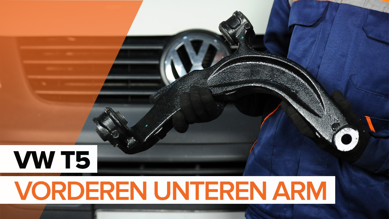 Wie VW Multivan T5 vorderer unterer Lenker wechseln - Anleitung