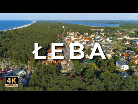 Leba (Łeba) from the drone | Leba from the bird's eye view | Poland [4k]