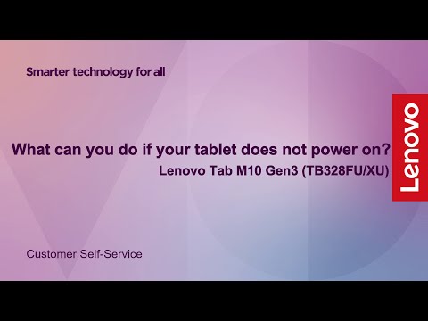 What can you do if your tablet does not power on? | Lenovo Tab M10 Gen 3 | Lenovo Tablet