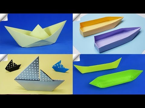 Paper boat Moving paper toys Paper crafts