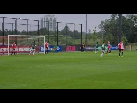 De doelpunt van Abdel Belarbi voor jong Feyenoord en wint van SC Feyenoord met 3=2 (13/07/2022)