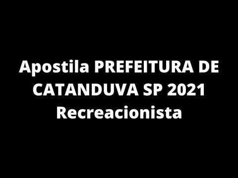 Apostila PREFEITURA DE CATANDUVA SP 2021 Recreacionista