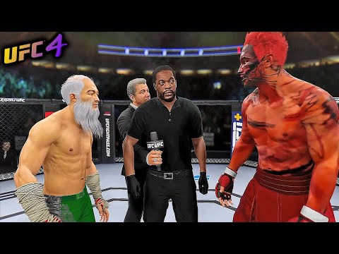Old Bruce Lee vs. Fire Man (EA sports UFC 4)