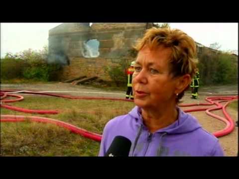 Brand einer Scheune am 04.10.2012 Freiwillige Feuerwehr Halle - Ammendorf