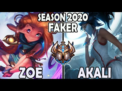 Faker ZOE vs AKALI Mid - Lol Ranked Korea