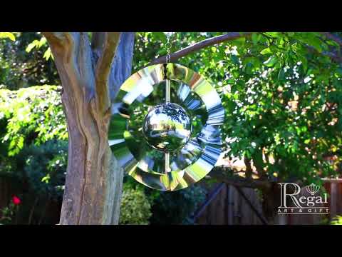 12720 Vogue Hanging Wind Spinner - Silver