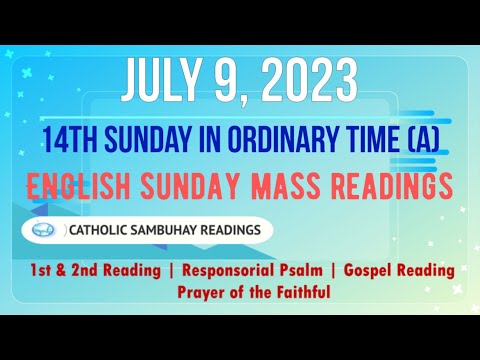 9 July 2023 English Sunday Mass Readings | 13th Sunday in Ordinary Time (A)