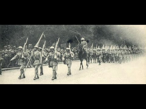 Paris 14 juillet 1918,défilé du corps expéditionnaire Portugais
